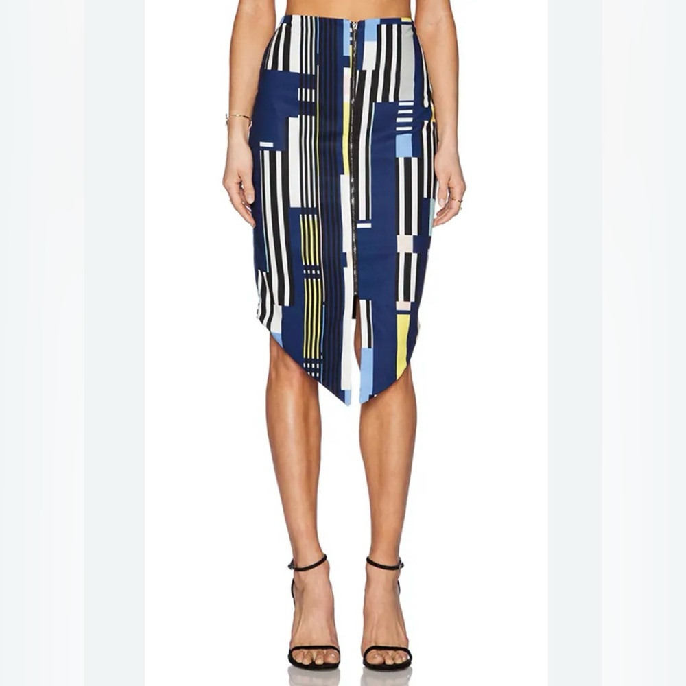 Backstage by‎ Revolve Women’s Sunset People Zip Front Pencil Midi Skirt Sz M
